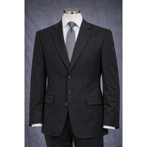 Size-Large Calvin Klein Pure New Wool Blazer Black 3 Button Mens 44R Sport Coat